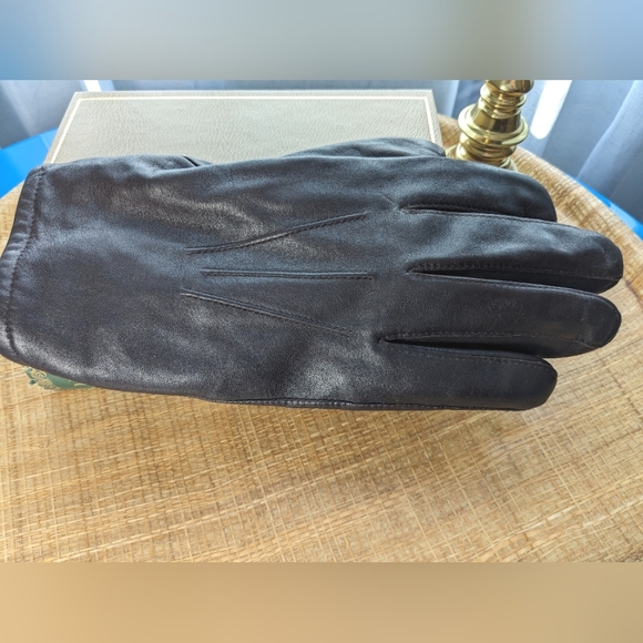 Cashmere Lined Leather Gloves Brown XL - Picture 2 of 8